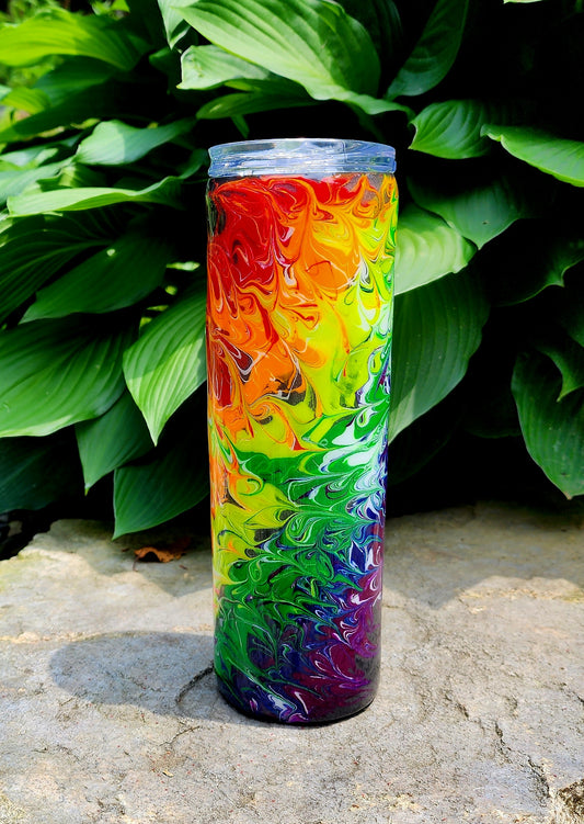 Boujee Jen Rainbow - 30 oz Skinny Tumbler