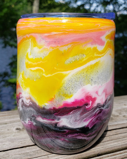 Summer - 12 oz Stemless Wine Tumbler